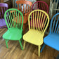 Multicoloured Funky Painted Dining Chairs