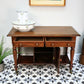 Victorian Mahogany Antique Side Table Wash Stand on Castors