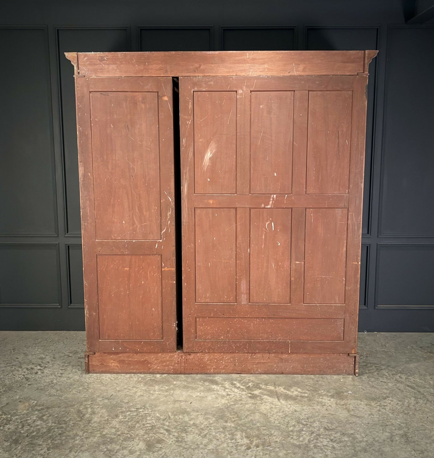 Edwardian Satinwood Vintage Triple Wardrobe