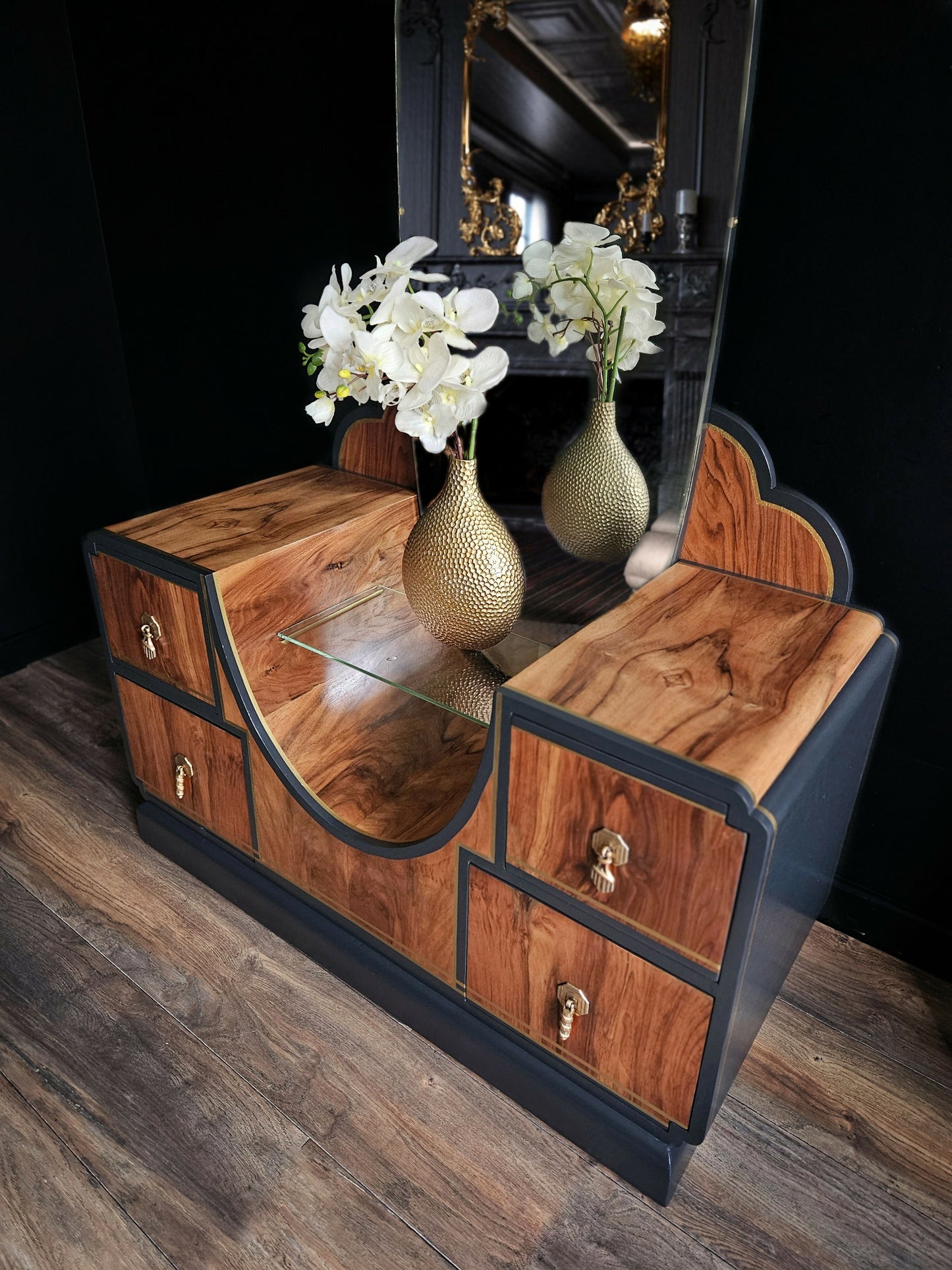 Art Deco Dressing Table/ Vanity Unit