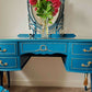 Vintage French Style Romantic Dressing Table with Chair and two Bedside Cabinets