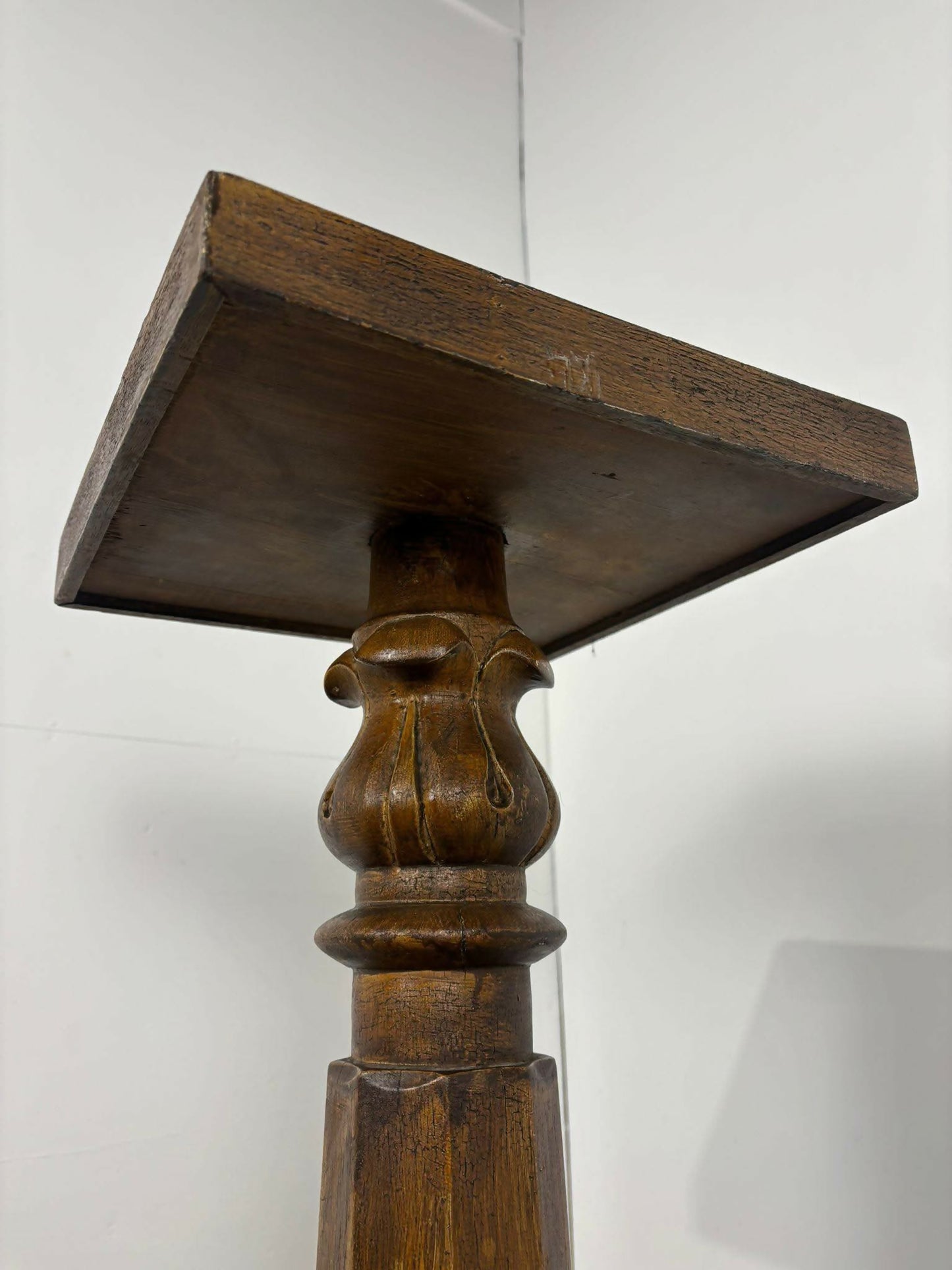 Vintage Oak Torchère / Plant Stand