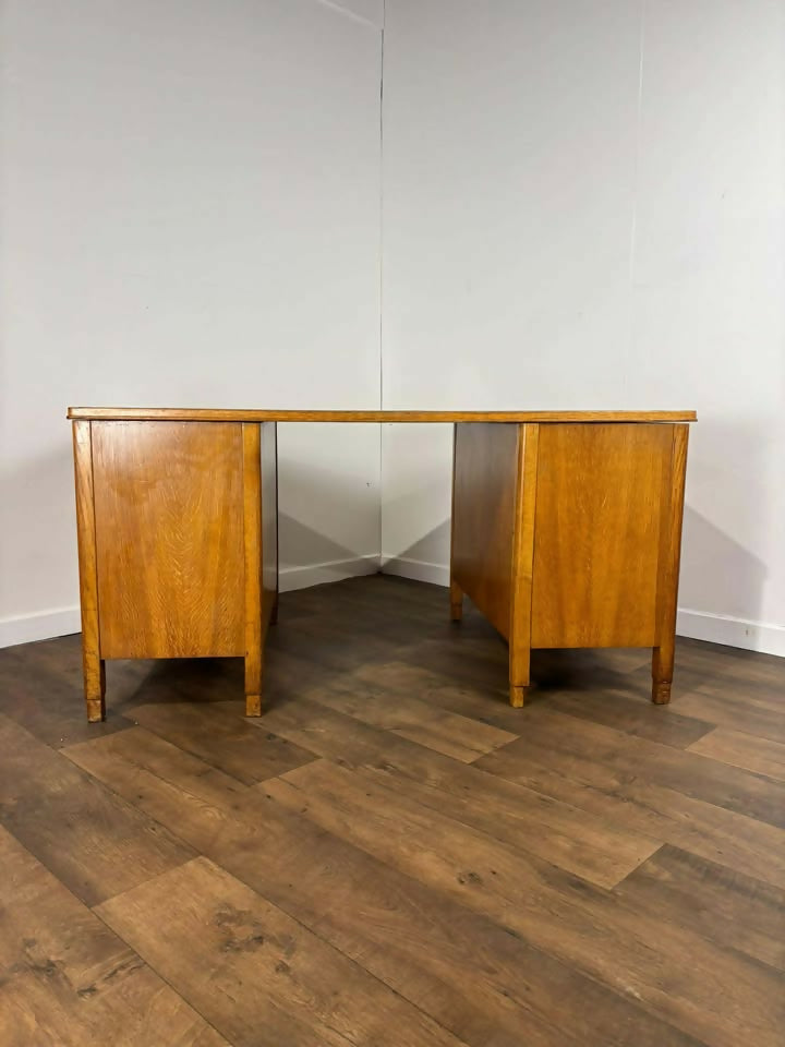 Vintage 1930’s Oak Teacher’s Pedestal Desk