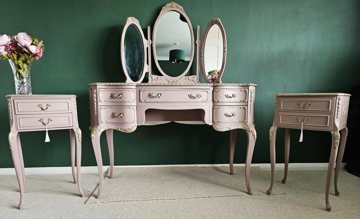 Pink Olympus french style vintage dressing table