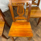 Antique Set of Five Mahogany Lyre Back Dining Chairs