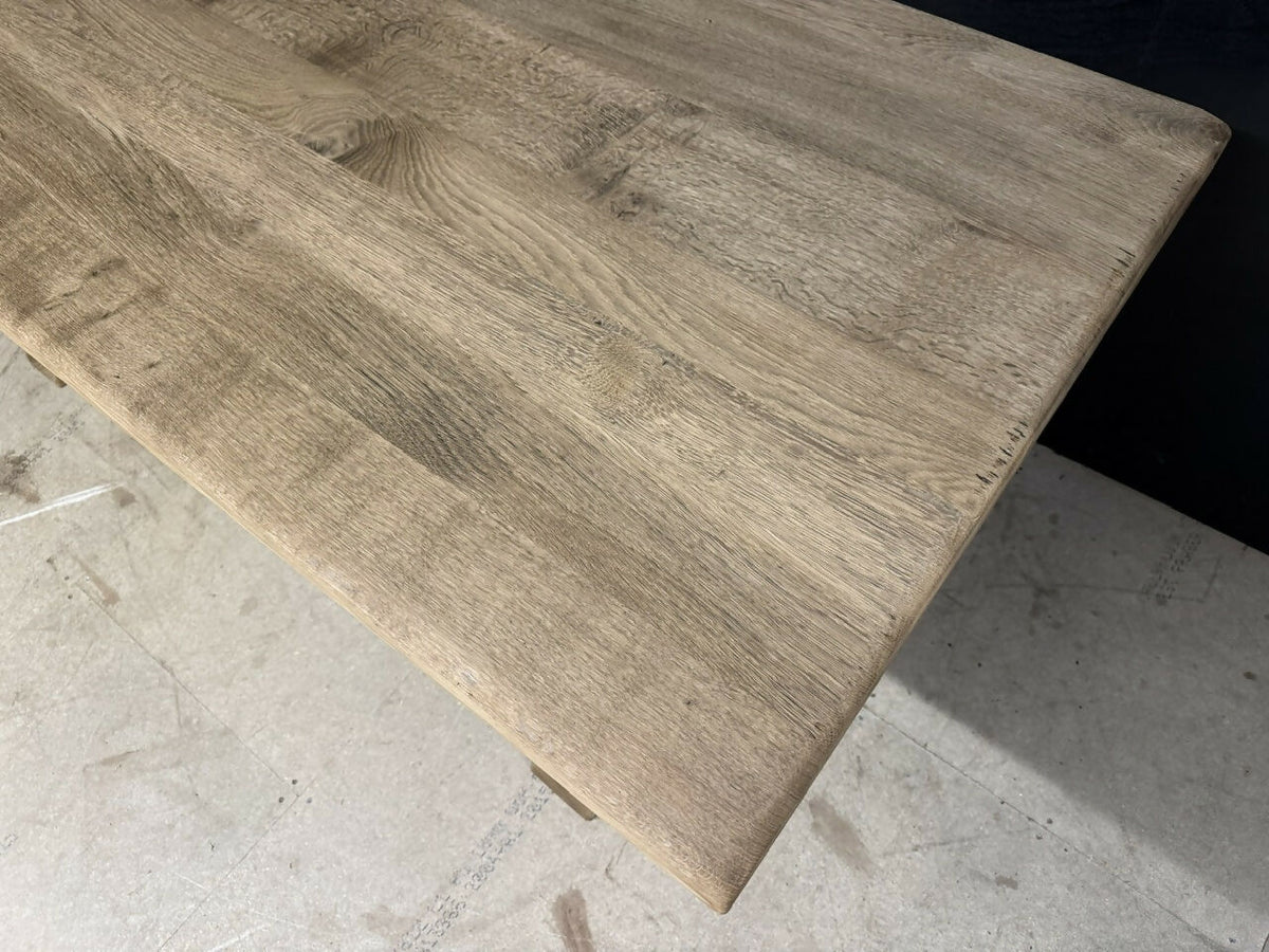 Good Quality Bleached Oak Farmhouse Dining Table