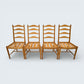 Ercol Set Of 4 Dining Chairs Light Finish Ladderback 1970s FREE UK Delivery*