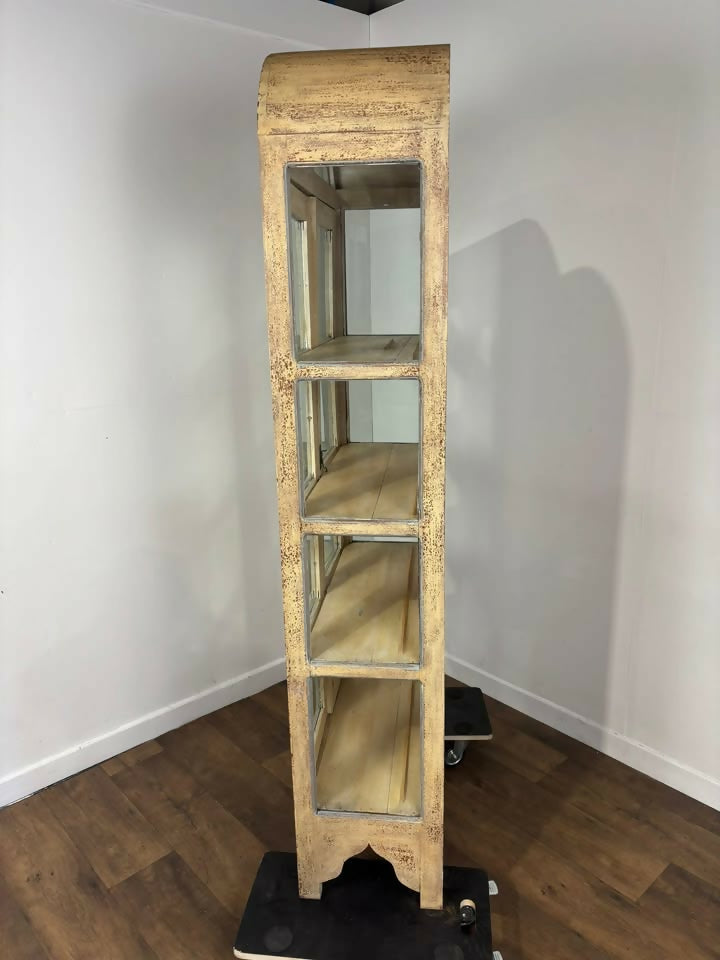 French Style Painted Dome Topped Display Cabinet