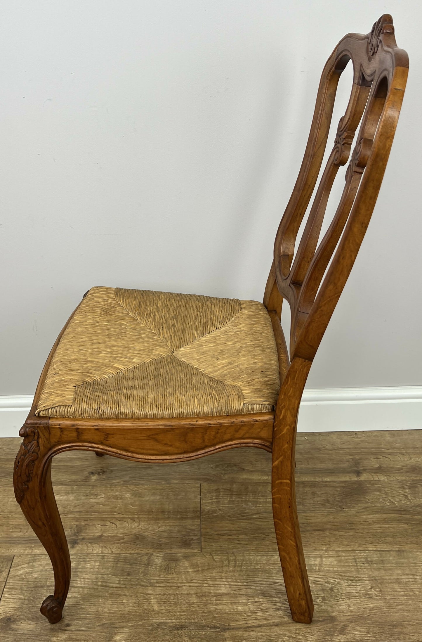 Dining Chairs Vintage French Louis Style Oak Set of 8 Upholstered Seats LOT 6345