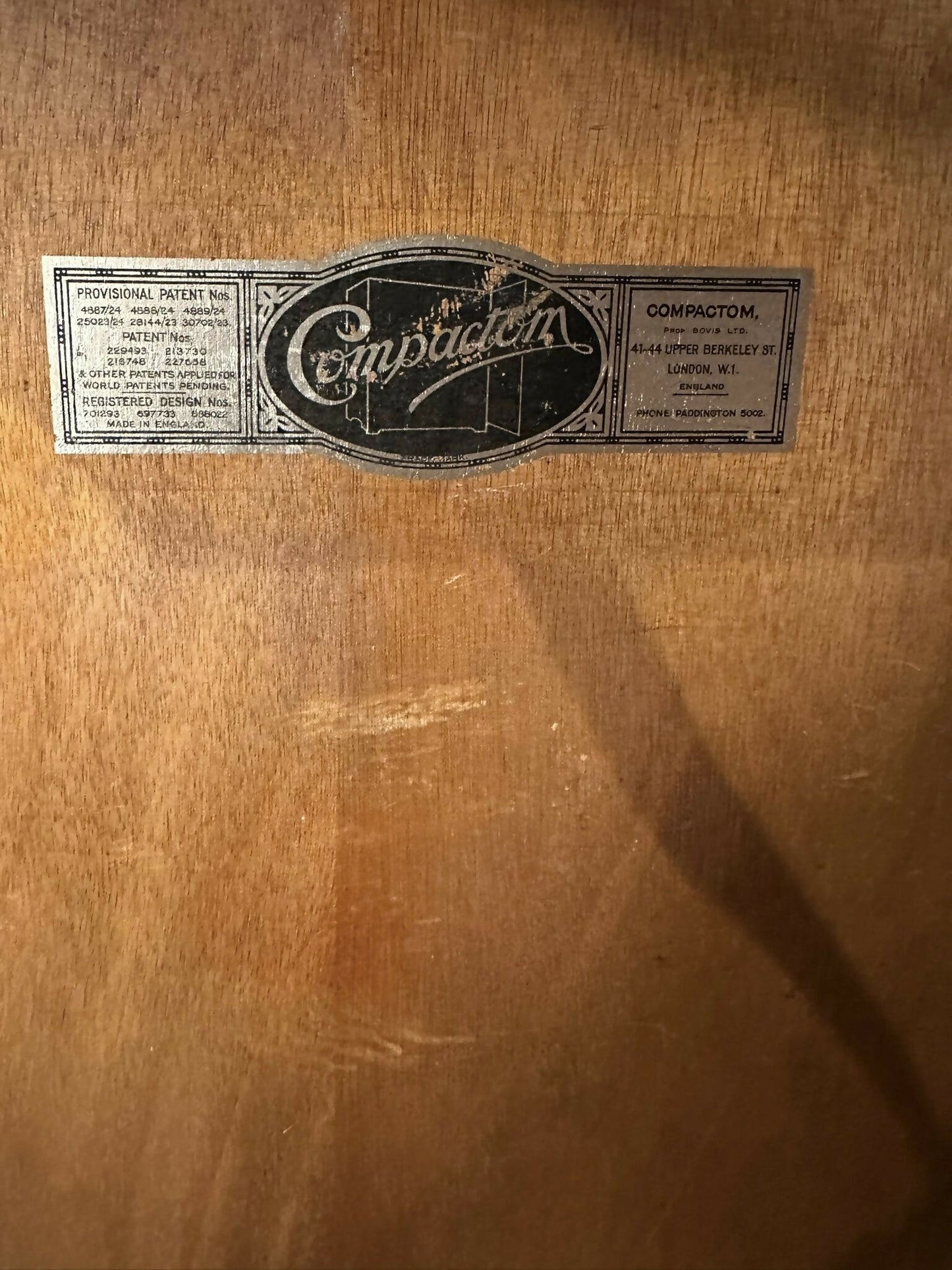 Vintage Mahogany Compactum Wardrobe, 1920s