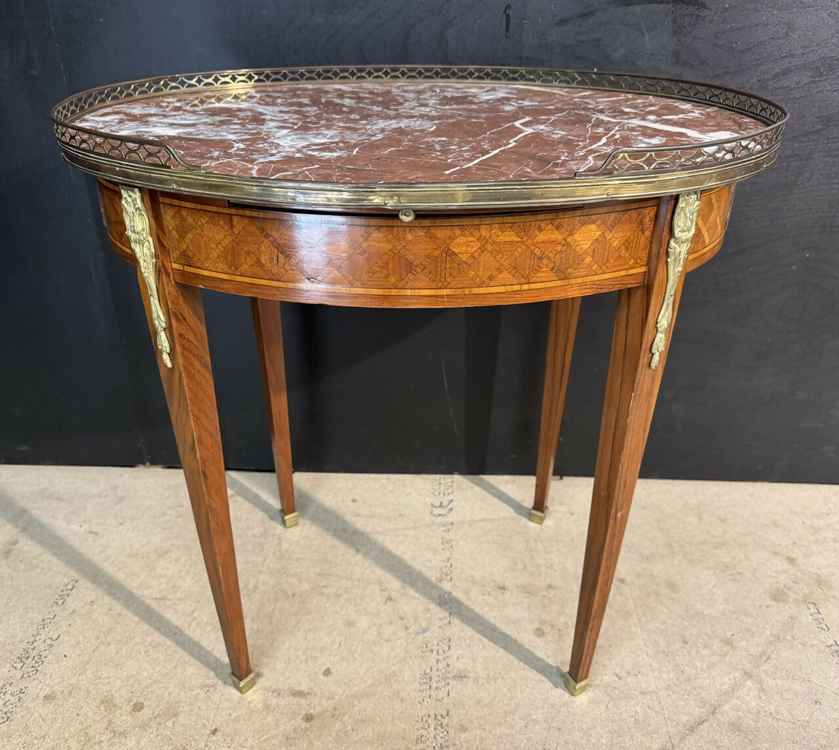 French Oval Lamp Table