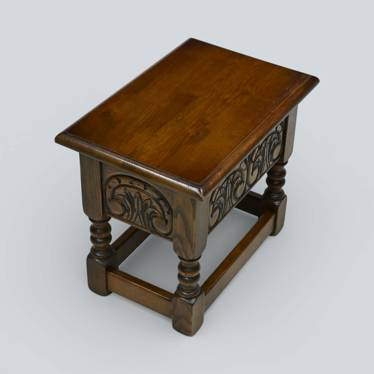 Old Charm Oak Slipper Box Footstool Foot Stool Table Light Oak Free Delivery