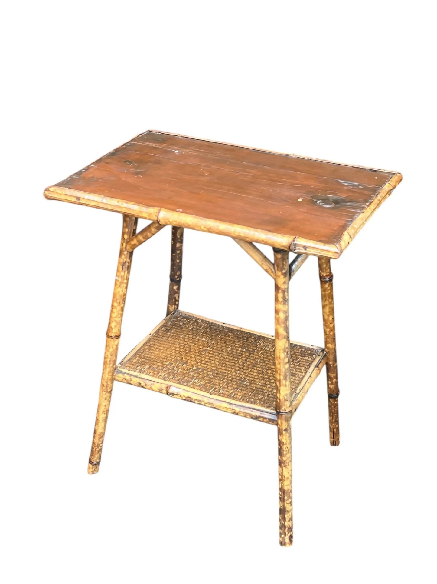 Antique two tier Bamboo side table