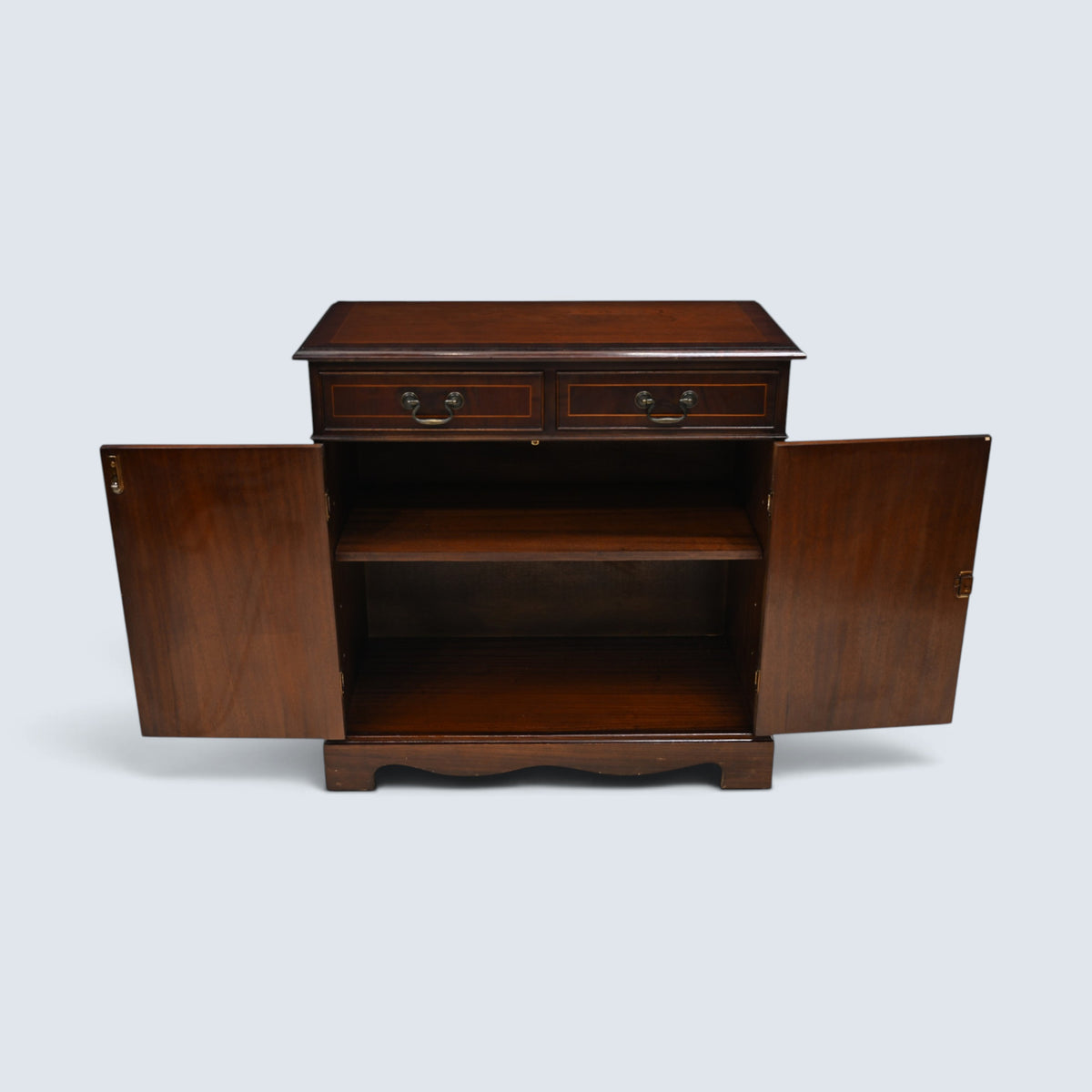 Small Sideboard With Double Cupboard & Two Drawers Georgian Style FREE Delivery*