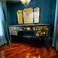 Stunning ink blue Dressing Table with triple mirror