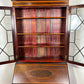Edwardian Sheraton Style Inlaid Mahogany Bureau Bookcase