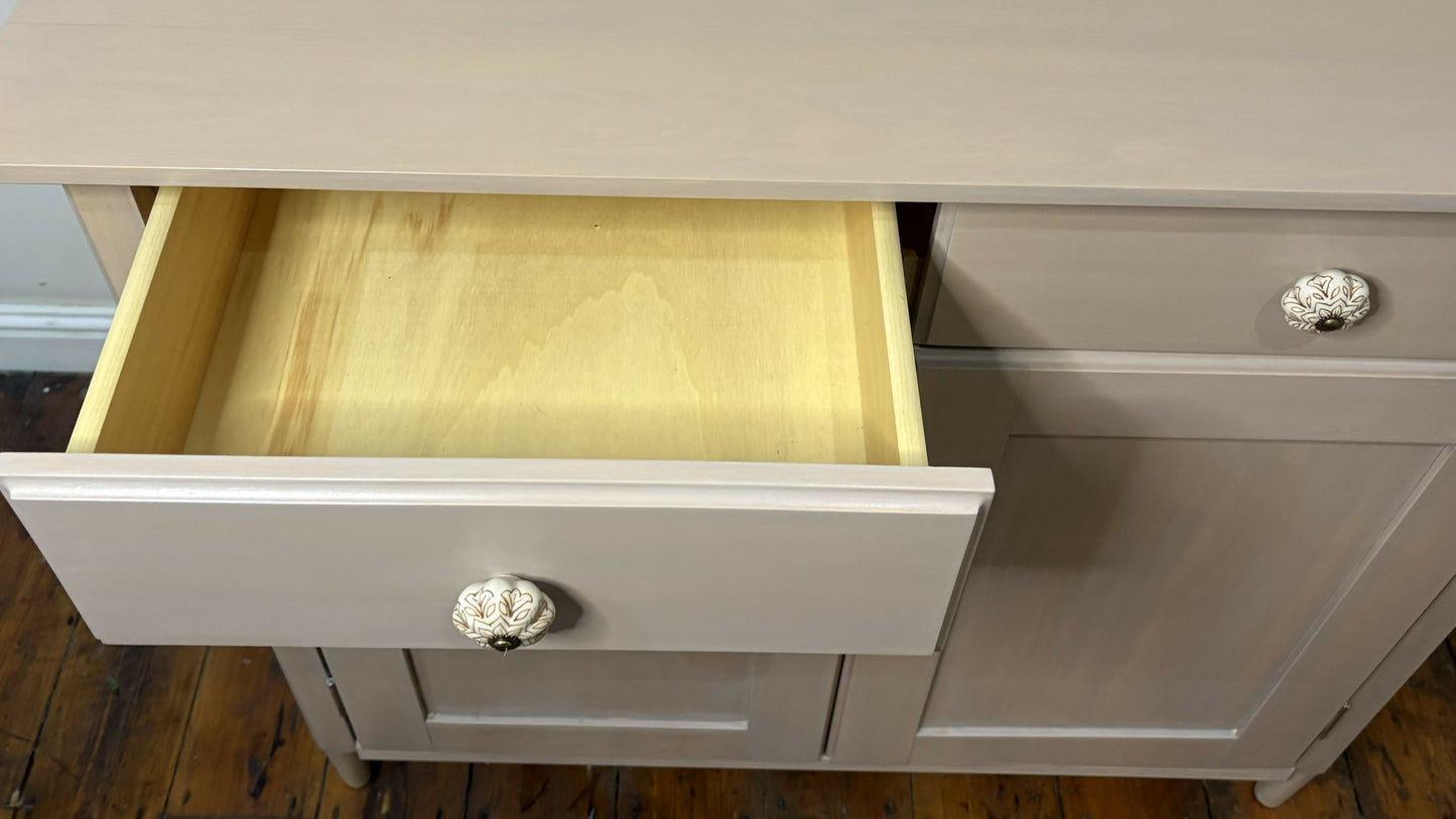 'Latte' Chalk Paint Wash Sideboard | Custom Mouldings & Artisan Handles