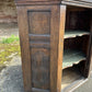 Antique Ecclesiastical Carved Oak Corner Kitchen Pantry Storage Cupboard