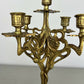Pair of Candelabras Vintage French Style Ornate 5 Arm Candle Holders LOT 6475