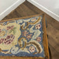 Vintage Oak Stool With Floral Tapestry Top