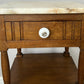 Pair of Bedside Tables Antique French Marble Top Oak Carved Cabinets LOT 6182