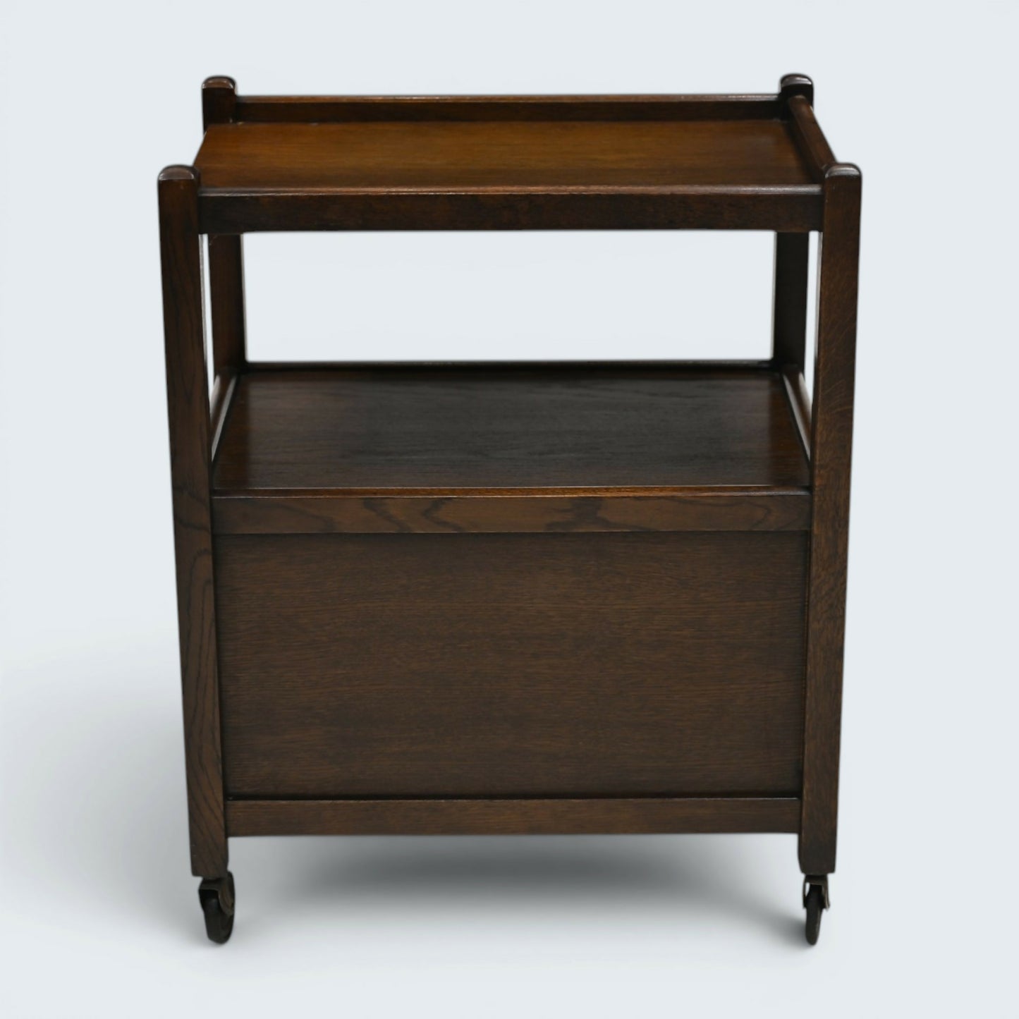 Jaycee Tea Trolley on Casters with Carved Cupboard Doors FREE UK Delivery*