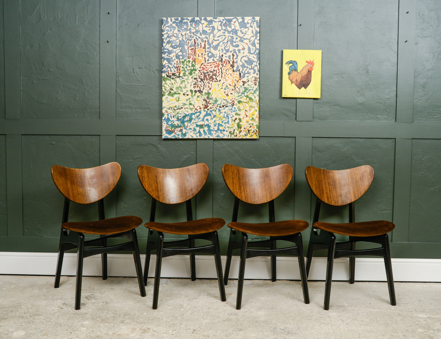 4 x G Plan Librenza Butterfly Back Dining Chairs - Tola Wood - E Gomme - 1960s