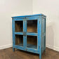 Rustic Reclaimed Wood Indian Blue Display Cabinet