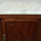 Bedside Table Antique French Style Marble Top Walnut Cabinet Nightstand LOT 6237