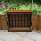 A WOOD BROTHERS OLD CHARM CARVED LIGHT OAK CD STORAGE CABINET / STAND