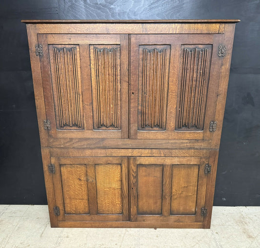 Narrow Oak Hall Cupboard
