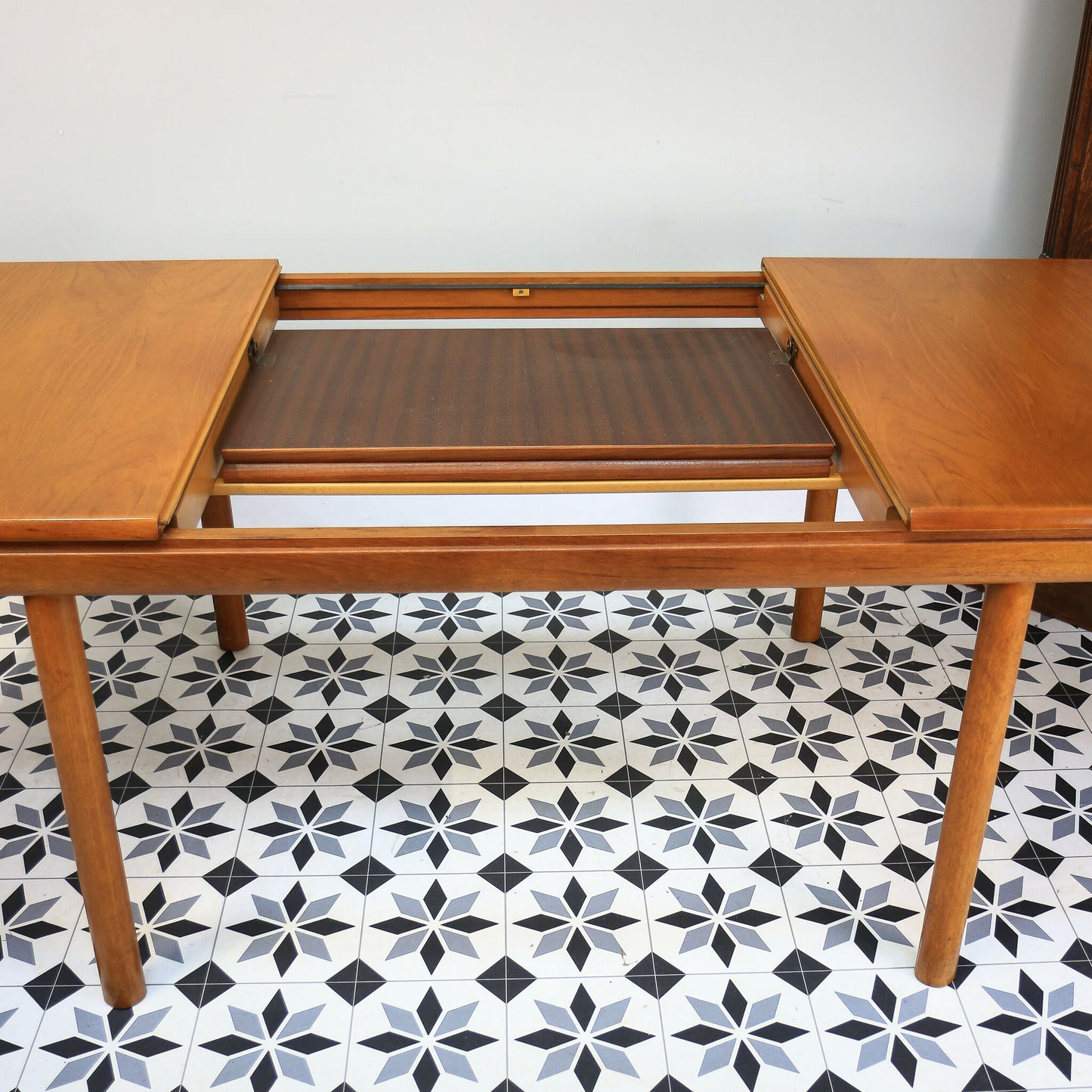 Teak Mid Century Dining Table by White and Newton Extending