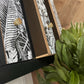 Monochrome botanical large chest of drawers