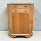 Mid century light Oak corner cupboard / drinks cabinet
