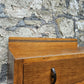 Vintage Oak Chest of Drawers: Mid-Century Modern Tallboy Cabinet Two Drawer