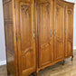 Wardrobe Vintage French Louis XVI Style Oak Four Door Carved Armoire LOT 6503
