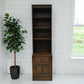 Ercol Narrow Mural Bookcase 3 Shelves Cupboard & Drawer Dark FREE UK Delivery*