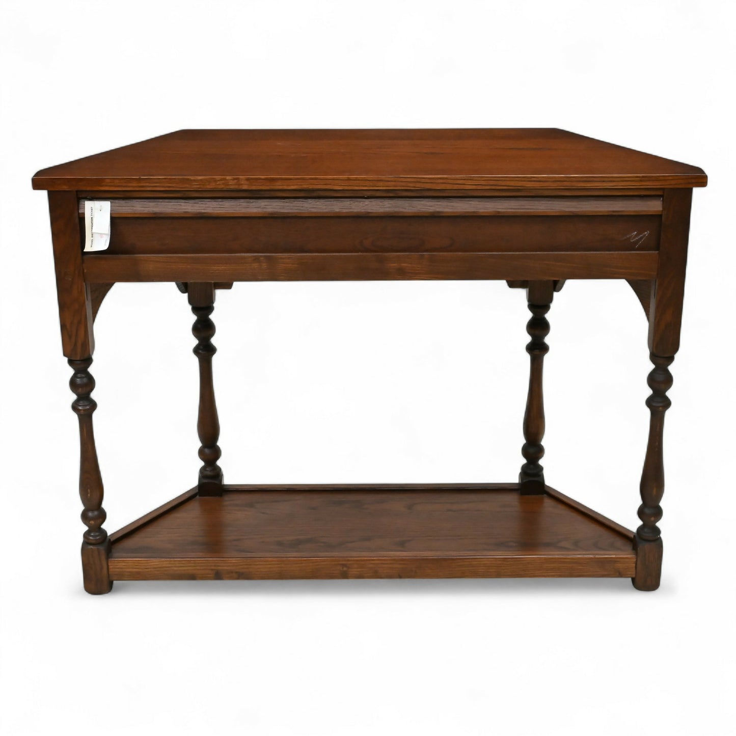 Old Charm Narrow Canted Console Table With Cupboard Tudor Brown FREE UK Delivery. SBR10959/1909E
