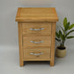 Small Light Oak Chest Of Drawers Bedside 3 Drawers Cabinet FREE UK Delivery*