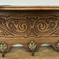 Coat Rack Vintage French Oak Wall Mounted 5 Hooks Carved Rack Hanger LOT 6204