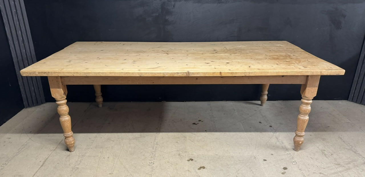 Large and Deep Pine Farmhouse Dining Table