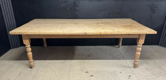 Large and Deep Pine Farmhouse Dining Table