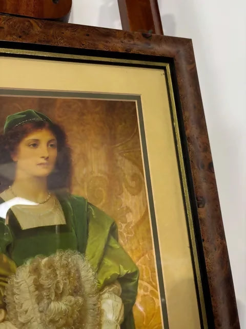 Classical Lady in Green – Decorative Framed Portrait Print