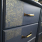 Navy blue bedside tables cabinets