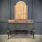 Black and Gold Chinoiserie Lacquered Dressing Table