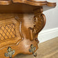 Coat Rack Vintage French Oak 7 Brass Hooks Wall Shelf Coat Hanger LOT 6553