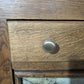Hand-Painted Vintage Cupboard in Annie Sloan Black and Hornfleur | Decoupage Detail and Brass Hardware