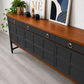 Nathan teak drinks cabinet in dark grey