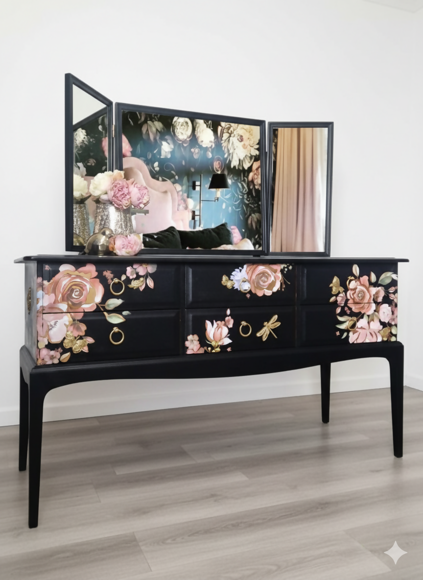 Stag Black rose and Rouge dressing table