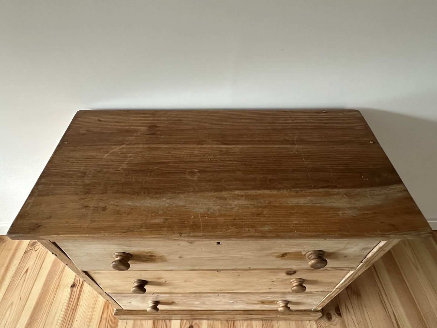 Antique Victorian Pine Chest of Drawers Rustic Solid Stripped Pine